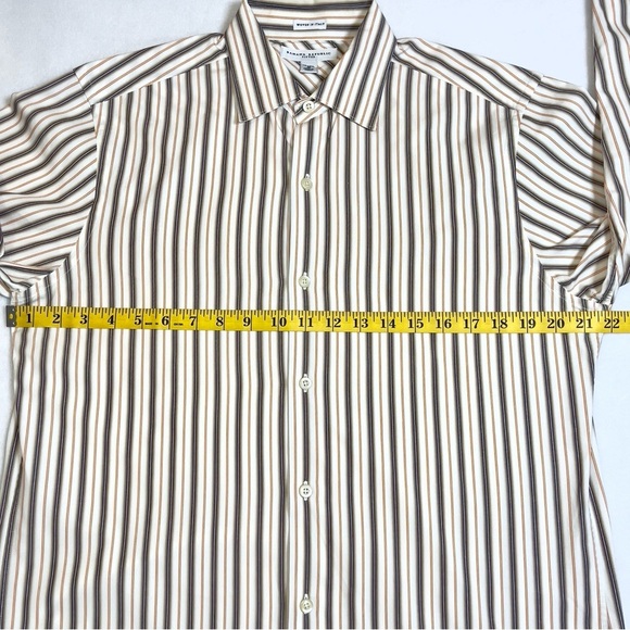 Banana Republic Men’s Fitted Dress Shirt Size M 15-15.5 Woven in Italy - Picture 9 of 12